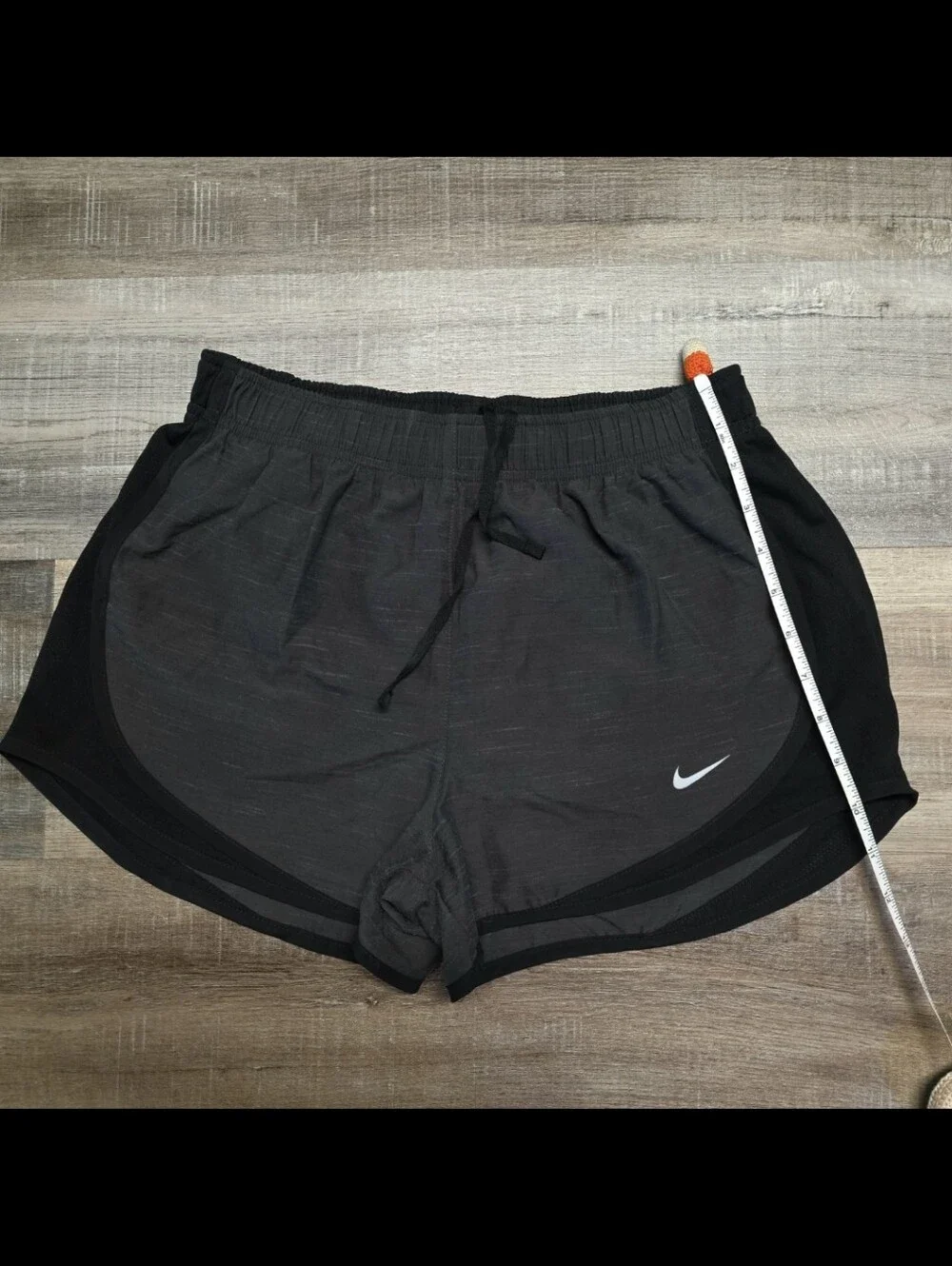 Nike Dri-FIT Women's Running Athletic Shorts Black Gray Lined Size Small